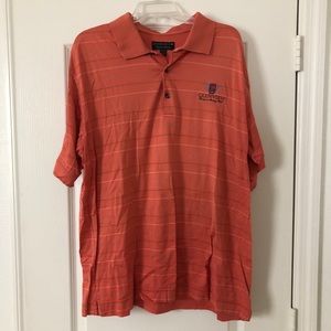 Cutter and buck men’s short sleeve Glenview country club orange polo size large